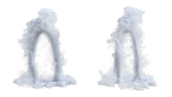 moln portal luft cirkel. 3d framställa isolerat png