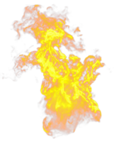 fuego llamas aislado. 3d hacer png