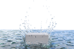 producto podio con agua aislado. 3d hacer png