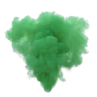 Smoke color explosion isolated. 3d render png