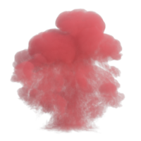 Smoke color explosion isolated. 3d render png