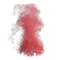 Rauch Farbe Explosion isoliert. 3d machen png