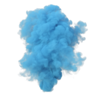 Smoke color explosion isolated. 3d render png