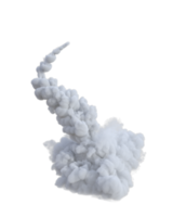 Smoke trails for missile. 3d render png