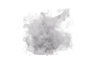 Steam and Smoke isolated. 3d render png