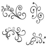 Ornamental Rule Lines in Different Design, Decorative dividers, Swirl elements, Corner design, Vector graphic elements for design vector elements