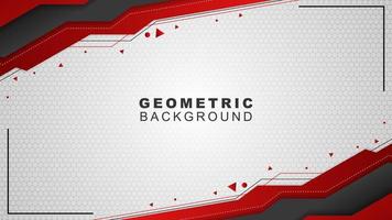 Geometric background in red and black with a hexagon pattern style, background for offline streaming, advertisements, banners, and others vector