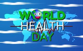 World Health Day is a global health awareness day celebrated every year on 7th April, Special greeting card for world health day vector