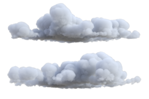 Wolken klumpig isoliert. 3d machen png