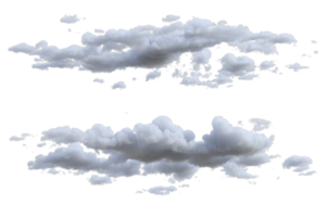 nuvens cobrir isolado. 3d render png