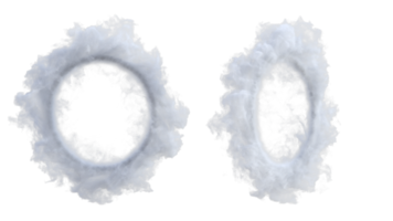 Wolke Portal Luft Kreis. 3d machen isoliert png