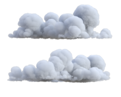 Clouds lumpy  isolated. 3d render png