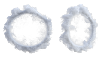 Cloud portal air circle. 3d render isolated png