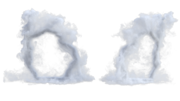 Cloud portal air circle. 3d render isolated png