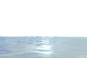 Water ripples surface isolated. 3d render png