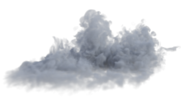 fumaça e fogo explosão isolado. 3d render png