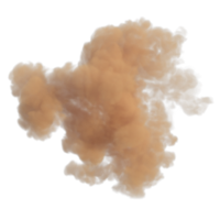 fumaça cor explosão isolado. 3d render png