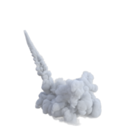 fumaça trilhas para míssil. 3d render png