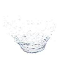 Water droplet splash isolated. 3d render png