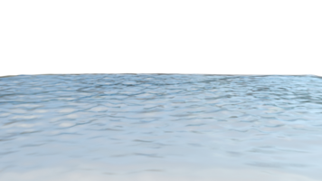 acqua onda superficie increspature isolato. 3d rendere png