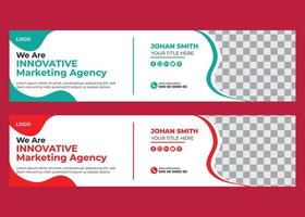 Business LinkedIn Cover Banner vector