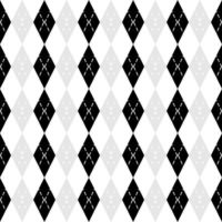 black and white argyle seamless pattern vector