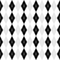 black and white argyle seamless pattern vector