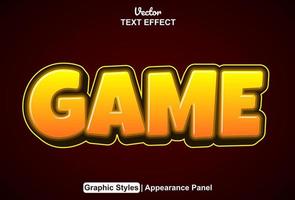 Game text effects with graphic style and editable. vector