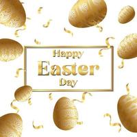 elegant vector gradient golden easter illustration