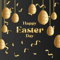 elegant vector gradient golden easter illustration