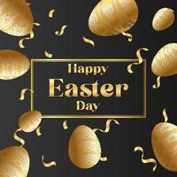 elegant vector gradient golden easter illustration