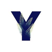 Initial Y Leaf Logo vector