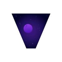 inicial v espacio logo vector