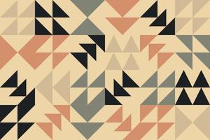 Geometric arrows seamless pattern design. Retro mosaic tracery decorative tileable background vector