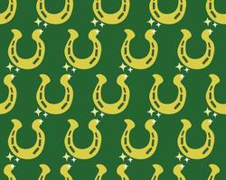 Vector seamless pattern with horseshoes. St. Patrick's Day design. Background, wallpaper, paper or textile print