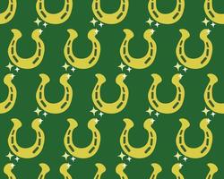 Vector seamless pattern with horseshoes. St. Patrick's Day design. Background, wallpaper, paper or textile print