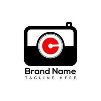 Capture Logo On Letter C Template. Camera Icon On C Letter, Initial Capture, Photography, Camera Sign Concept vector