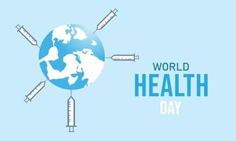 World Health Day is a global health awareness day.Template for background, banner, card, poster vector