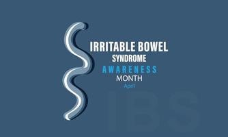 Irritable Bowel syndrome  awareness month. Template for background, banner, card, poster vector