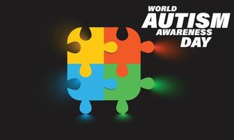 World Autism Awareness Day April 2. Template for background, banner, card, poster vector