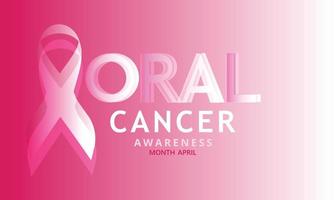 Oral Cancer Awareness Month. Template for background, banner, card, poster vector