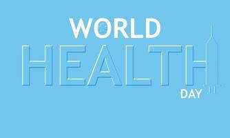 World Health Day is a global health awareness day.Template for background, banner, card, poster vector