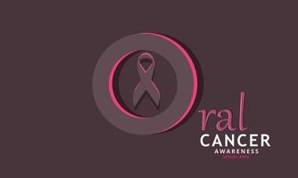 Oral Cancer Awareness Month. Template for background, banner, card, poster vector