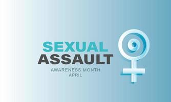 April is Sexual Assault Awareness Month. Template for background, banner, card, poster vector