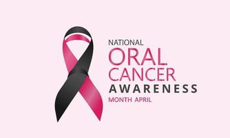 Oral Cancer Awareness Month. Template for background, banner, card, poster vector