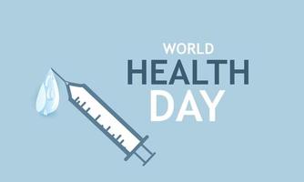 mundo salud día es un global salud conciencia día.plantilla para fondo, bandera, tarjeta, póster vector