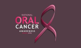 Oral Cancer Awareness Month. Template for background, banner, card, poster vector