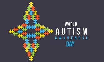 World Autism Awareness Day April 2. Template for background, banner, card, poster vector