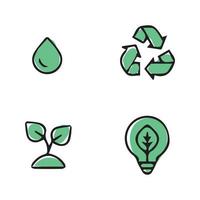 Sustainable and earth eco friendly vector