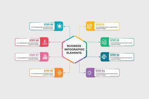 Business infographic element design for presentations and works. Business subject category and project discuss infographic design. Business data visualization and process chart infographic vector. vector